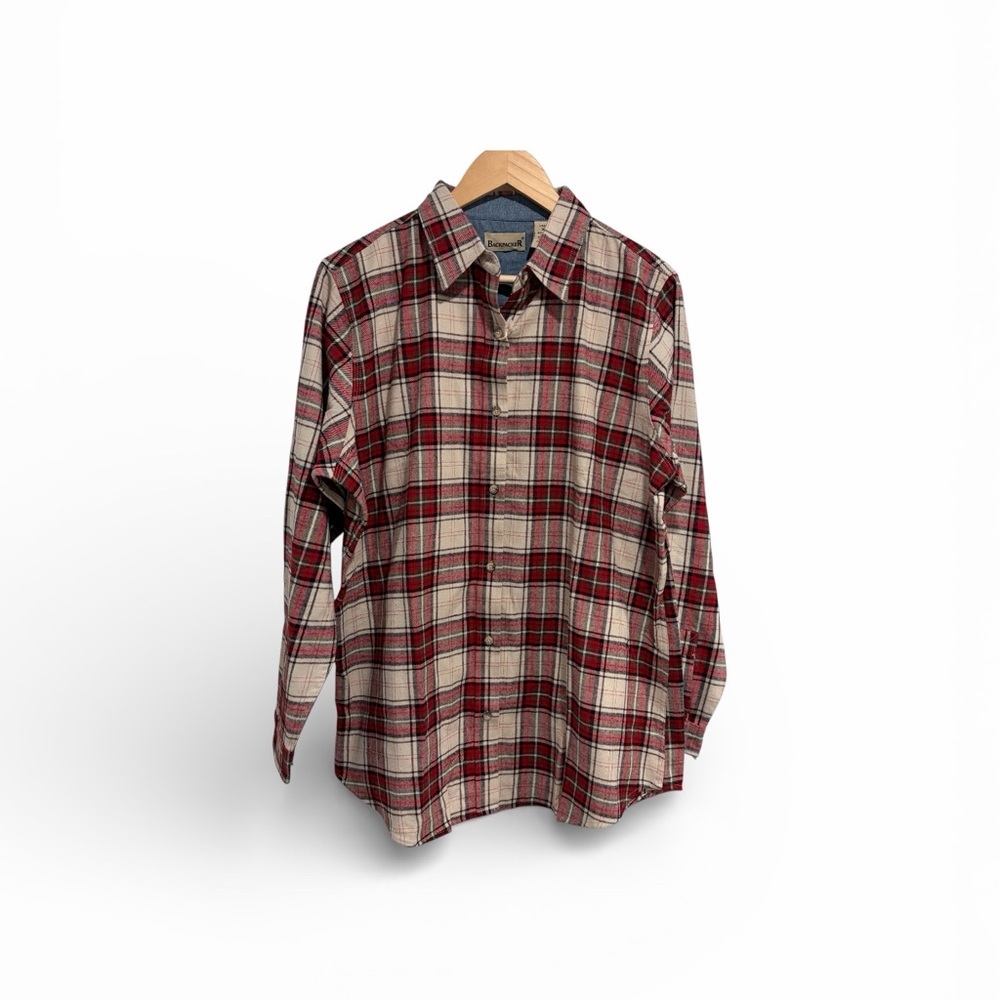 Backpacker Women’s 100% Cotton Plaid Button Down Shirt New with Tags